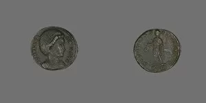 Constantinian Gallery: Coin Portraying Empress Helena, 305-306. Creator: Unknown