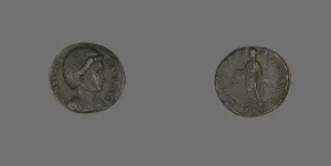 Helena Prints: Coin Portraying Empress Helena, 305-306. Creator: Unknown