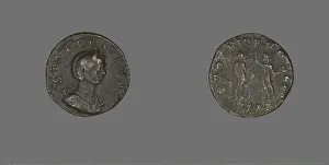 Obverse Prints: Coin Portraying Empress Severina, 270-275. Creator: Unknown
