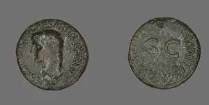 Claudius Domitius Caesar Nero Gallery: As (Coin) Portraying Germanicus, 39-41. Creator: Unknown