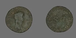 Letters Gallery: As (Coin) Portraying Germanicus, 50-54. Creator: Unknown
