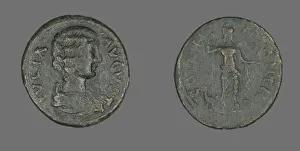 Julia Prints: Coin Portraying Julia Domna, 193-217. Creator: Unknown