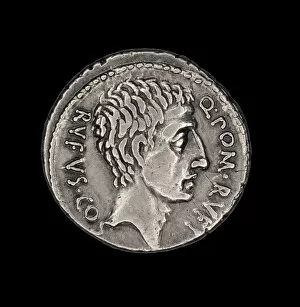 Consul Gallery: Coin Portraying Q. Pompeius Rufus, 54 BCE. Creator: Unknown