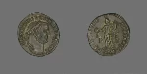 Emperor Galerius Gallery: As (Coin) Potraying Emperor Galerius, 308-310. Creator: Unknown