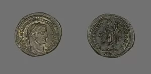 Emperor Galerius Gallery: As (Coin) Potraying Emperor Galerius, 309-311. Creator: Unknown