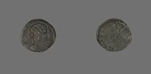 Constantinian Gallery: Coin Showing Portraying Empress Fausta, 307-326. Creator: Unknown