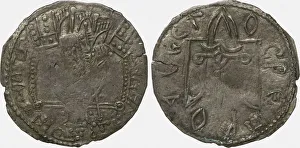 Slavs Prints: Coin (Srebrennik) of Grand Duke Vladimir Svyatoslavich (Reverse: Symbol of Rurikids)