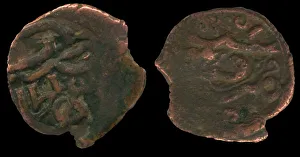 Coins of Uzbeg Khan, ca 1320. Artist: Numismatic, Ancient Coins Coins of Uzbeg Khan, ca 1320. Artist: Numismatic, Ancient Coins