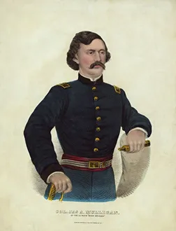 American School 19th Century Prints: Col. Ja s. A Mulligan, of the Illinois Irish Brigade, 19th century