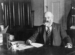 Col. William H. Crook, a White House employee, half-length portrait... between 1890 and 1910. Creator: Frances Benjamin Johnston