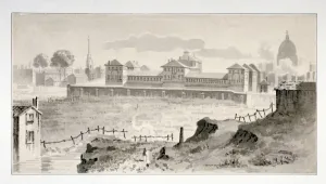 Finsbury Prints: Cold Bath Fields Prison, Finsbury, London, c1810