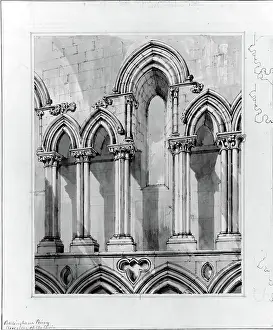 Stonework Prints: Coldingham Priory - East End, 1848-1852. Creator: Robert William Billings