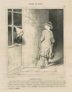 Racial Stereotype Prints: Un coléoptère chinois, 19th century. Creator: Honore Daumier