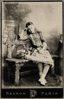 Colette Prints: Colette at the Age of 11, 1884. Creator: Dagron, Prudent Rene-Patrice (1819-1900)