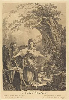 Blindmans Bluff Prints: Colin Maillard, 1760. Creator: Jacques Firmin Beauvarlet