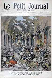 Auvergne Collection: Collapse of a church, Brousse, France, 1897. Artist: Henri Meyer