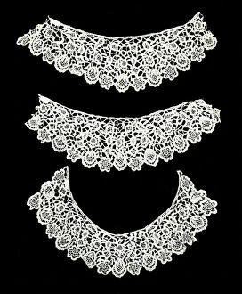 Linen Collection: Collar and Two Cuffs, England, 1850 / 75. Creator: Unknown