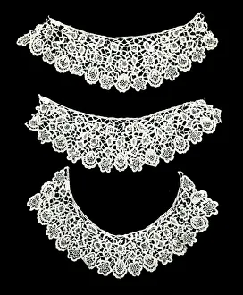 Objecttextiles Prints: Collar and Two Cuffs, England, 1850 / 75. Creator: Unknown