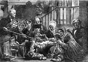 Donation Prints: Collecting the Offering in a Scotch Kirk, 1855. Artist: Orrin Smith