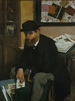 Artwork Collection: The Collector of Prints, 1866. Creator: Edgar Degas