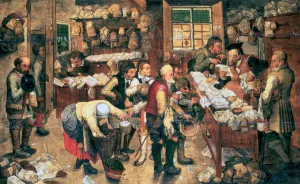 Collecting Prints: The Collector of Tithes, 1618. Artist: Pieter Brueghel the Younger