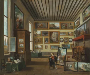 Curiosity Gallery: A collectors cabinet. Creator: Bison, Giuseppe Bernardino (1762-1844)