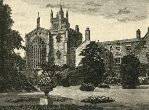 The College Chapel, from the Wardens Gardens, 1898. Creator: Unknown