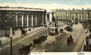 University Gallery: College Green - Dublin, late 19th-early 20th century. Creator: Unknown