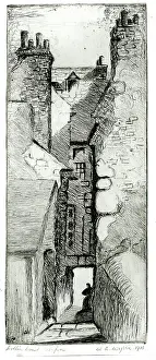 Chimneys Prints: Collier Court, Shiprow, 1918. Creator: William Lionel Wyllie