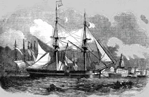 Collier Prints: A Collier on the Thames, 1854. Creator: Unknown
