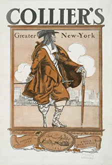 Collier's Greater New York, Petrus Stuyvesant, Governor of New Amsterdam, 1647, January 25, 1902. Creator: Edward Penfield