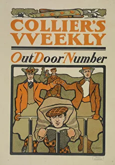 Olive Green Prints: Collier's weekly. Out door number, c1894 - 1896. Creator: William H Bradley