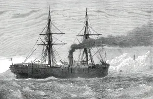 Collision Prints: The Collision in Dover Bay: the Franconia backing from the Strathclyde