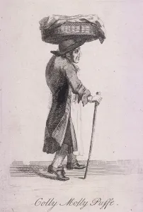 Marcellus Laroon Prints: Colly Molly Puffe, Cries of London, c1688