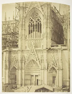Bisson Auguste Rosalie Prints: Cologne Cathedral, South Transept, 1854, printed 1854. Creators: Bisson Freres
