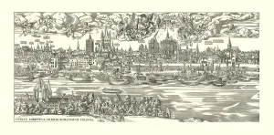 Latin Prints: Cologne on the Rhine in 1530. Creator: Unknown