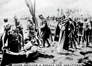Colombus sent to Spain, (16th century), 1920s