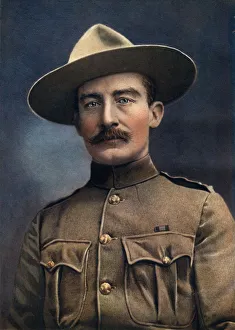 Elliott Fry Prints: Colonel Baden-Powell, Lieutenant-General in the British Army, 1902. Artist: Elliott & Fry