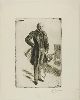 Secretary At War Prints: Colonel Lamont I (Whole length), 1900. Creator: Anders Leonard Zorn