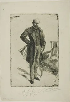 Secretary At War Prints: Colonel Lamont I (Whole length), 1900. Creator: Anders Leonard Zorn