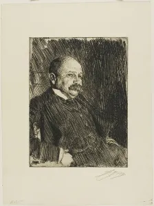 Dunald Mill Hole Prints: Colonel Lamont III (Bust), 1904. Creator: Anders Leonard Zorn