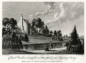 Rooker Gallery: Colonel Onslows Lodge at Try-Hill, near Chertsey, Surry, 1777. Artist: Michael Angelo Rooker
