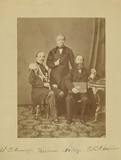 Telegraph Cable Prints: Colonel Romanov, Hiram Sibley, and Perry Collins discussing Russian-American Telegraph project