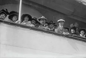 Roosevelt Teddy Prints: Colonel Roosevelt on SS Vandyck - departure 10/4/13, 1913. Creator: Bain News Service