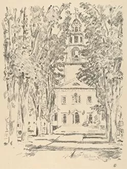 Colonial Church, Gloucester, 1918. Creator: Frederick Childe Hassam