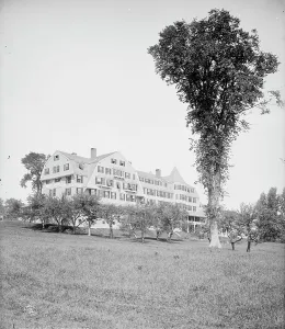Hospitality Prints: Colonial Hotel, Centre Harbor, Lake Winnipesaukee, N.H. c1906. Creator: Unknown