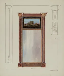 Alfred Walbeck Prints: Colonial Mirror, c. 1937. Creator: Alfred Walbeck