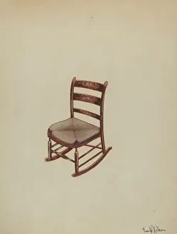Rocking Chair Prints: Colonial Rocker, c. 1936. Creator: Frank Nelson