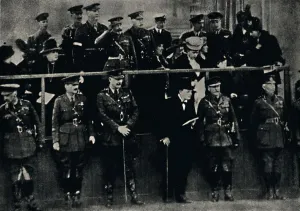 Parade Prints: Colonial Troops March Through London, 1919, (1945). Creator: Unknown