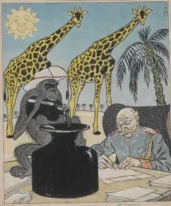 Discrimination Prints: The colonies cannot flourish under the German government, because the ink dries... 1903